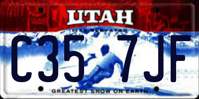 UT license plate C357JF