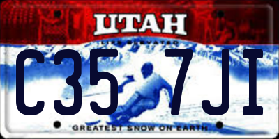 UT license plate C357JI