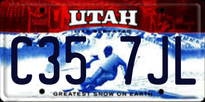 UT license plate C357JL