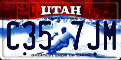 UT license plate C357JM