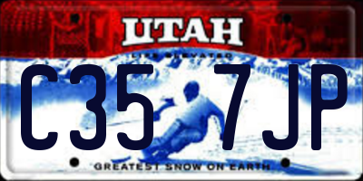 UT license plate C357JP
