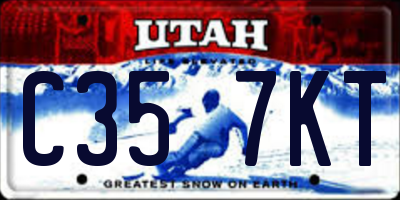 UT license plate C357KT