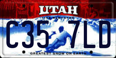 UT license plate C357LD