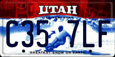 UT license plate C357LF