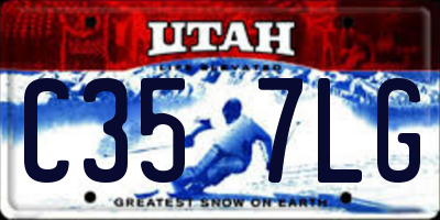 UT license plate C357LG