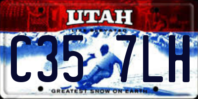 UT license plate C357LH
