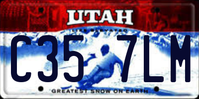 UT license plate C357LM
