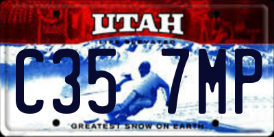 UT license plate C357MP