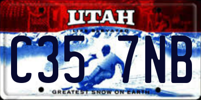 UT license plate C357NB