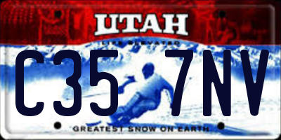 UT license plate C357NV