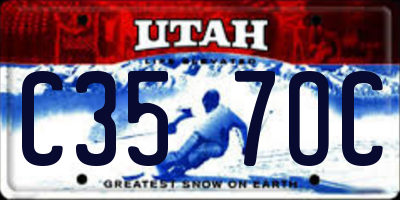 UT license plate C357OC