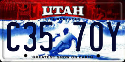 UT license plate C357OY