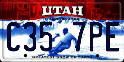 UT license plate C357PE