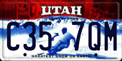 UT license plate C357QM