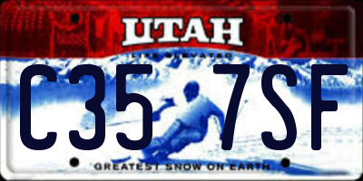UT license plate C357SF