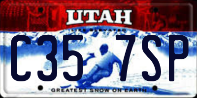 UT license plate C357SP