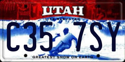 UT license plate C357SY
