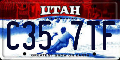 UT license plate C357TF