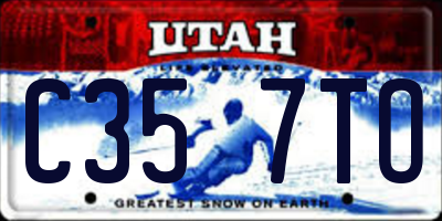UT license plate C357TO
