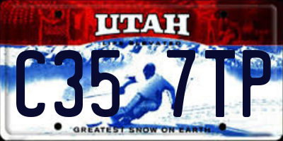 UT license plate C357TP