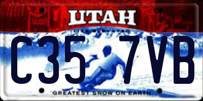 UT license plate C357VB