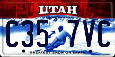 UT license plate C357VC