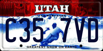 UT license plate C357VD