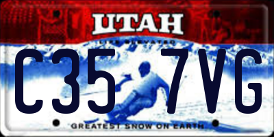 UT license plate C357VG