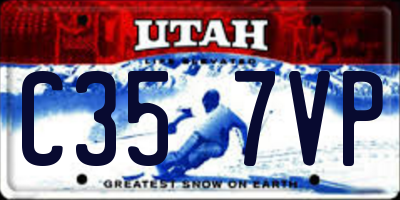 UT license plate C357VP
