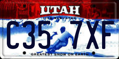 UT license plate C357XF