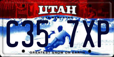UT license plate C357XP