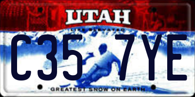 UT license plate C357YE