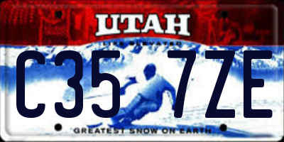 UT license plate C357ZE