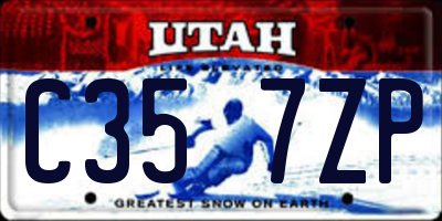 UT license plate C357ZP