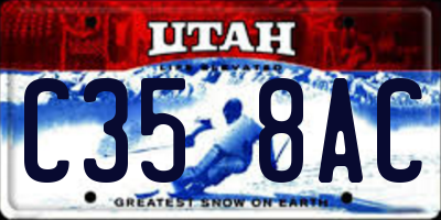 UT license plate C358AC
