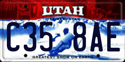 UT license plate C358AE