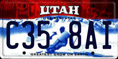 UT license plate C358AI
