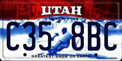 UT license plate C358BC