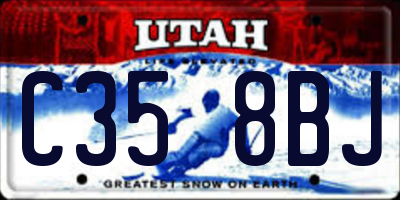UT license plate C358BJ