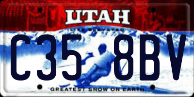 UT license plate C358BV