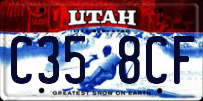 UT license plate C358CF