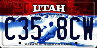 UT license plate C358CW