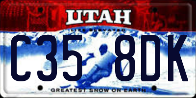 UT license plate C358DK