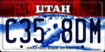 UT license plate C358DM