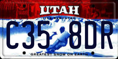 UT license plate C358DR