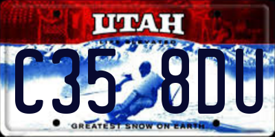 UT license plate C358DU