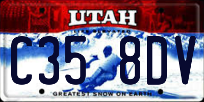 UT license plate C358DV