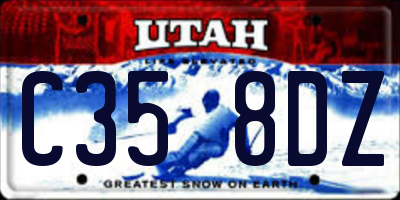 UT license plate C358DZ