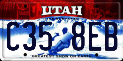 UT license plate C358EB