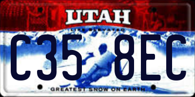 UT license plate C358EC